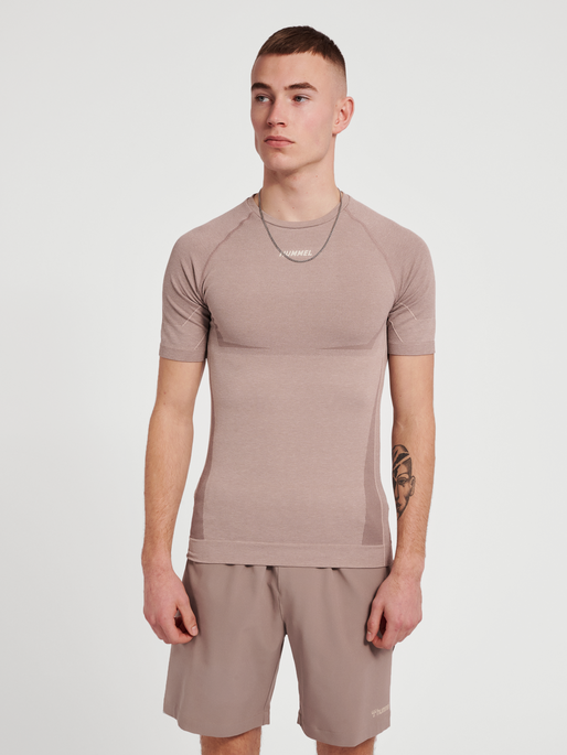 hummel TE MIKE SEAMLESS T-SHIRT - CHATEAU GRAY