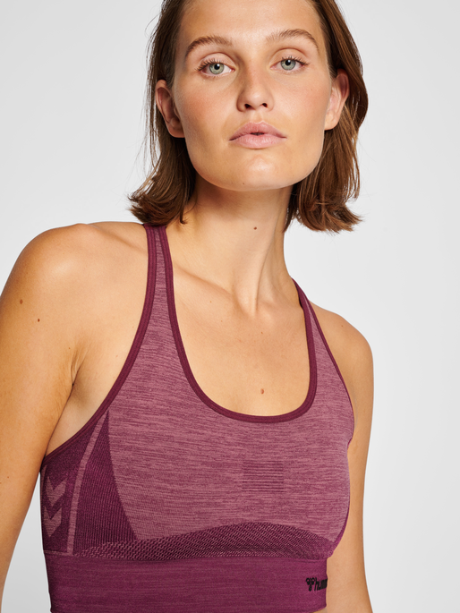 hummel CLEA SEAMLESS SPORTS TOP - GRAPE WINE