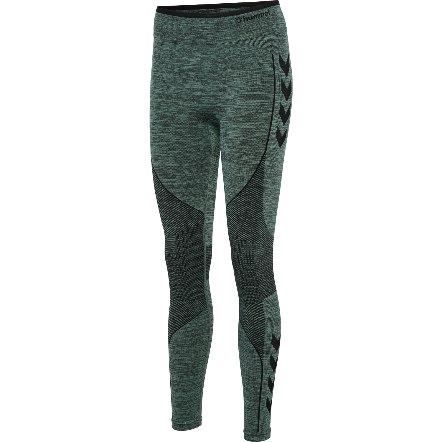 hmlMT ALY SEAMLESS HW TIGHTS, NORTH ATLANTIC/BLACK MELANGE, packshot