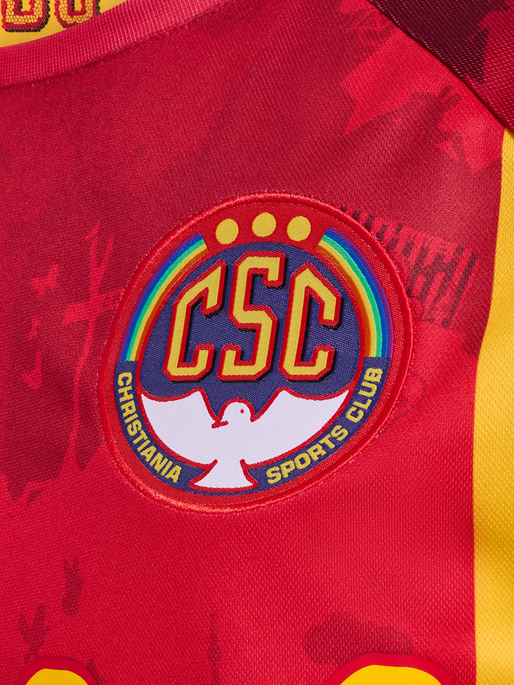 CSC 24/25 HOME JERSEY SS, TRUE RED/SPORTS YELLOW W/SPONS CSC 24/25 HOME JERSEY SS, TRUE RED/SPORTS YELLOW W/SPONS, packshot