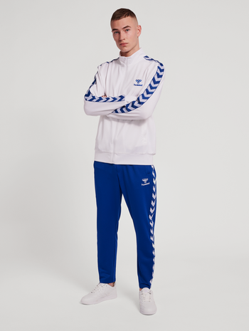 hmlNATHAN 2.0 ZIP JACKET, WHITE, model
