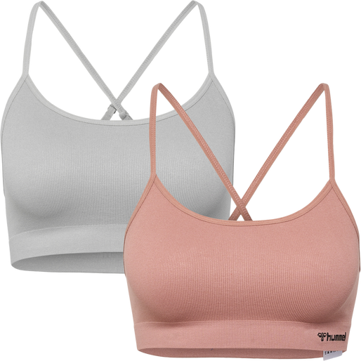 hmlJUNO 2 PACK SEAMLESS BRA, 3204, packshot