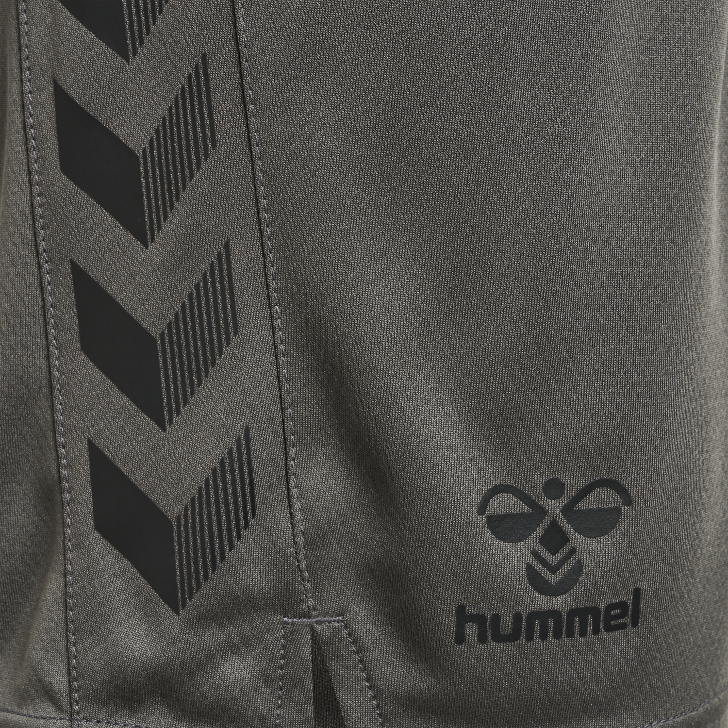 hmlONGRID POLY SHORTS WO, FORGED IRON/JET BLACK, packshot