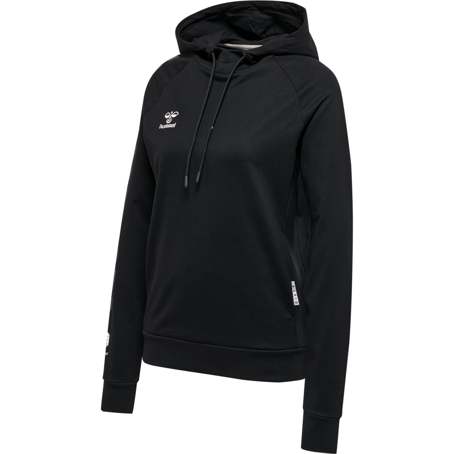 hmlMOVE GRID COTTON HOODIE WOMAN, BLACK, packshot