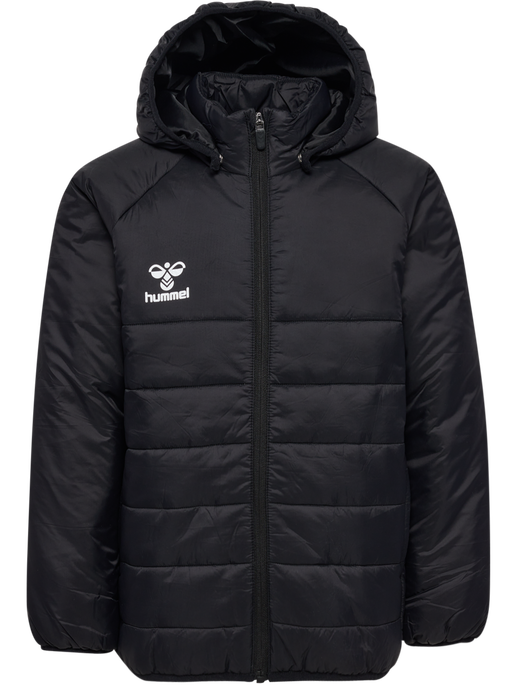 hmlGO QUILTED HOOD JACKET KIDS, BLACK hmlGO QUILTED HOOD JACKET KIDS, BLACK, packshot