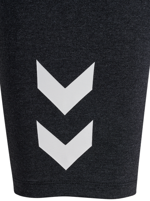 hmlPULSE LOGO MW SHORT TIGHTS, BLACK MELANGE, packshot