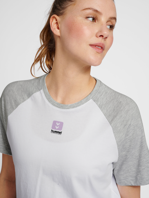 hummel LGC NAYA CROPPED T-SHIRT - LIGHT GREY MELANGE