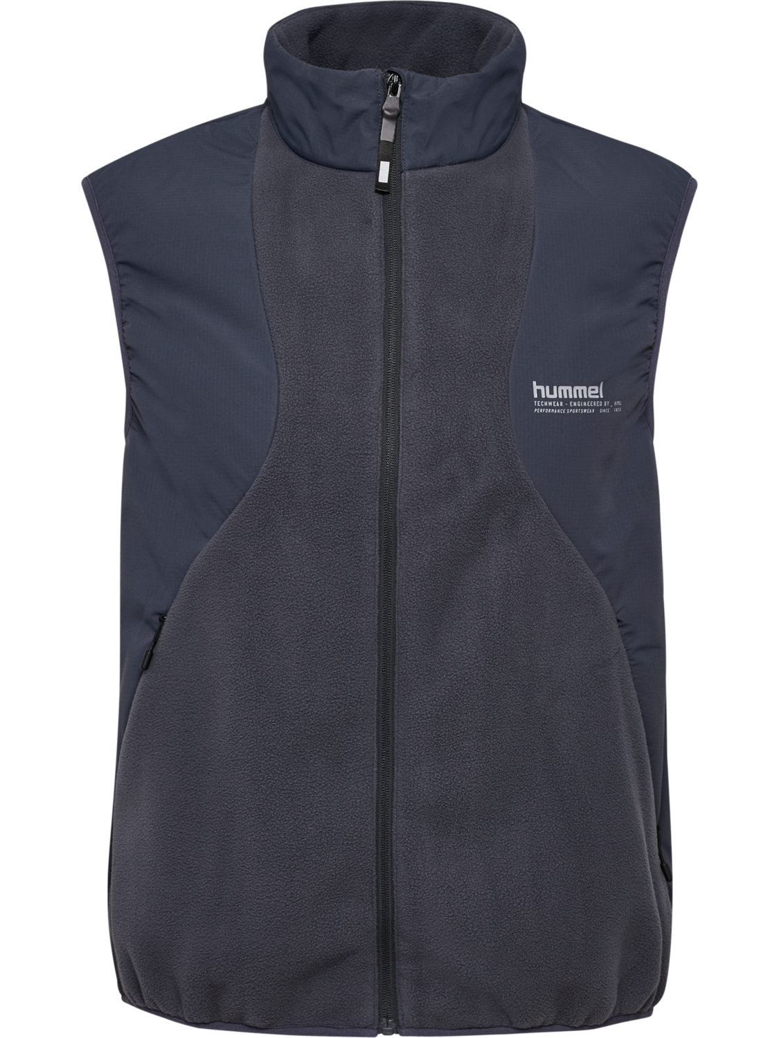 hmlHYBRID FLEECE VEST, EBONY, packshot