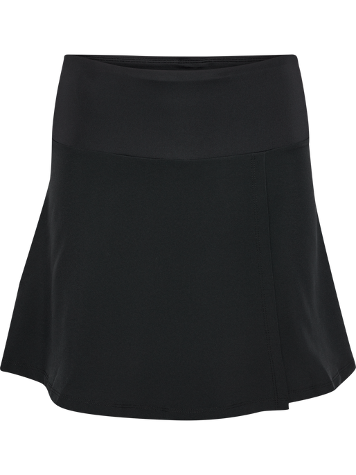 hmlCOURT MID WAIST POCKET SKIRT W, BLACK, packshot