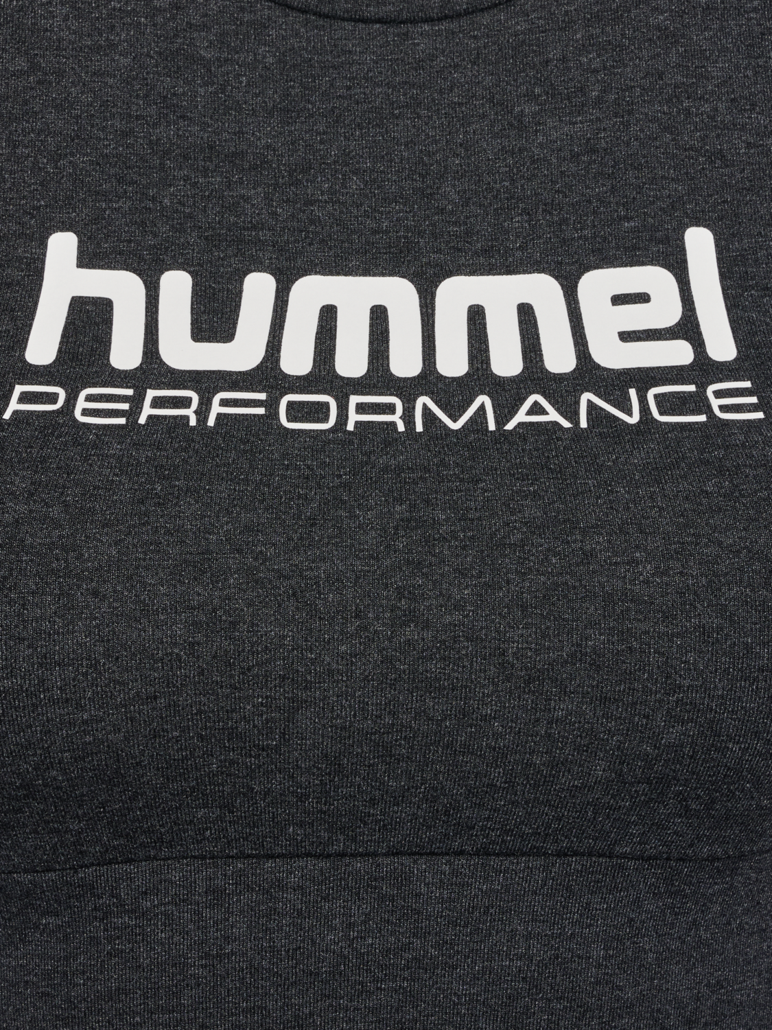 hmlPULSE LOGO LIGHT SUPPORT BRA, BLACK MELANGE, packshot