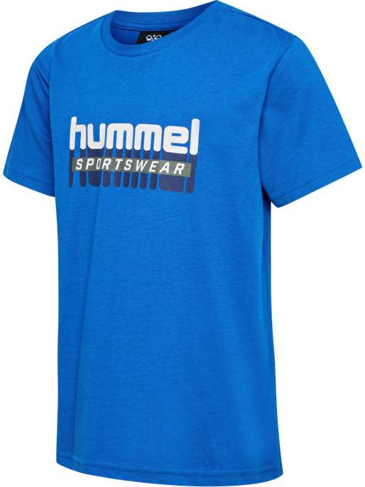 hmlTUKAS T-SHIRT S/S, BLUE LOLITE, packshot