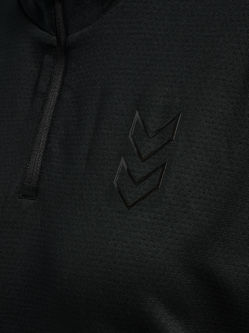 hmlACTIVE PL HALF ZIP WOMAN, BLACK, packshot