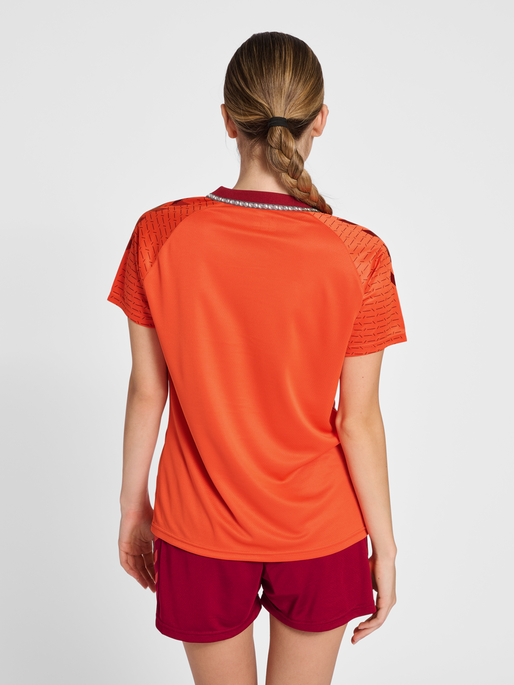 hmlONGRID POLY JERSEY S/S WO, NASTURTIUM, model