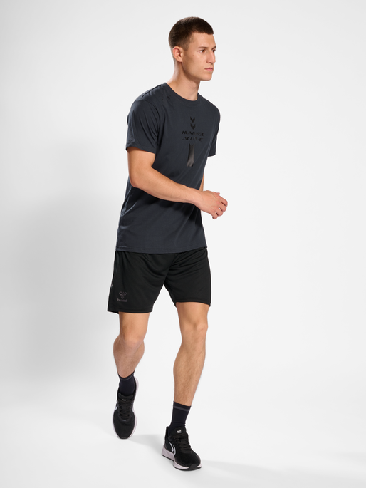 hmlACTIVE GRAPHIC CO TEE S/S, OBSIDIAN, model