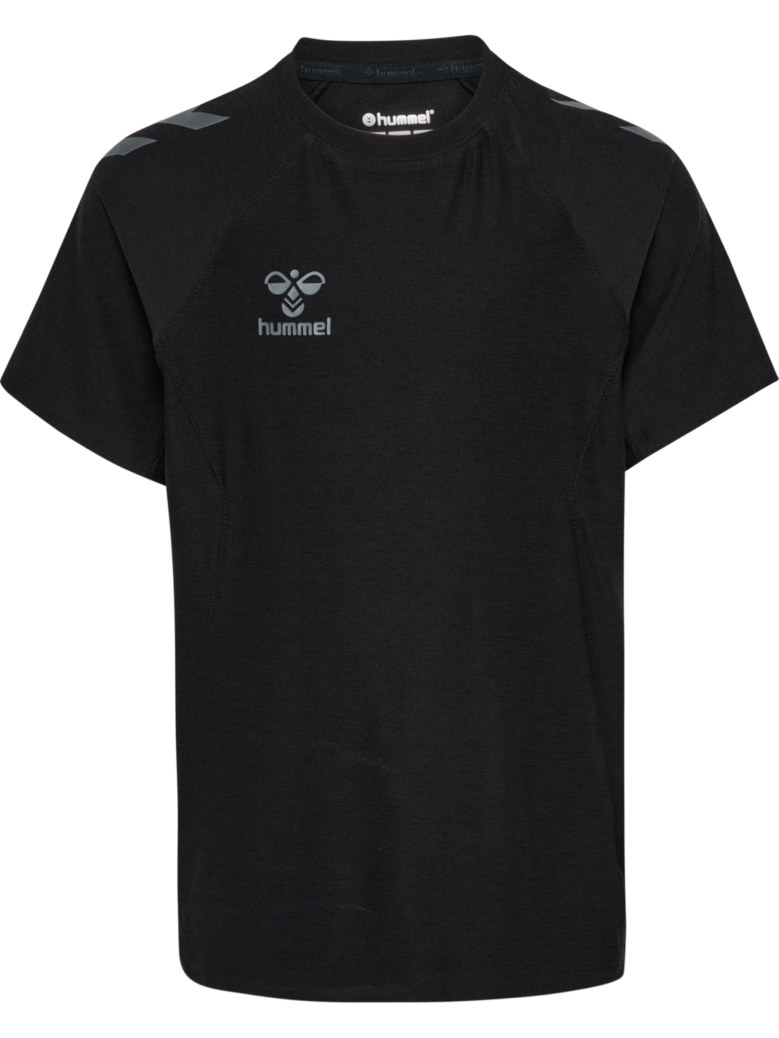 hmlCIMA 2.0 JERSEY S/S KIDS, BLACK MELANGE, packshot