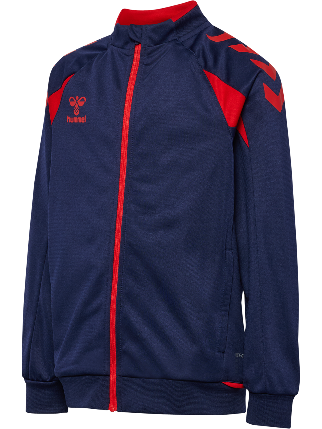 hmlCORE 2.0 TRACK ZIP JACKET KIDS, MARINE/TRUE RED, packshot
