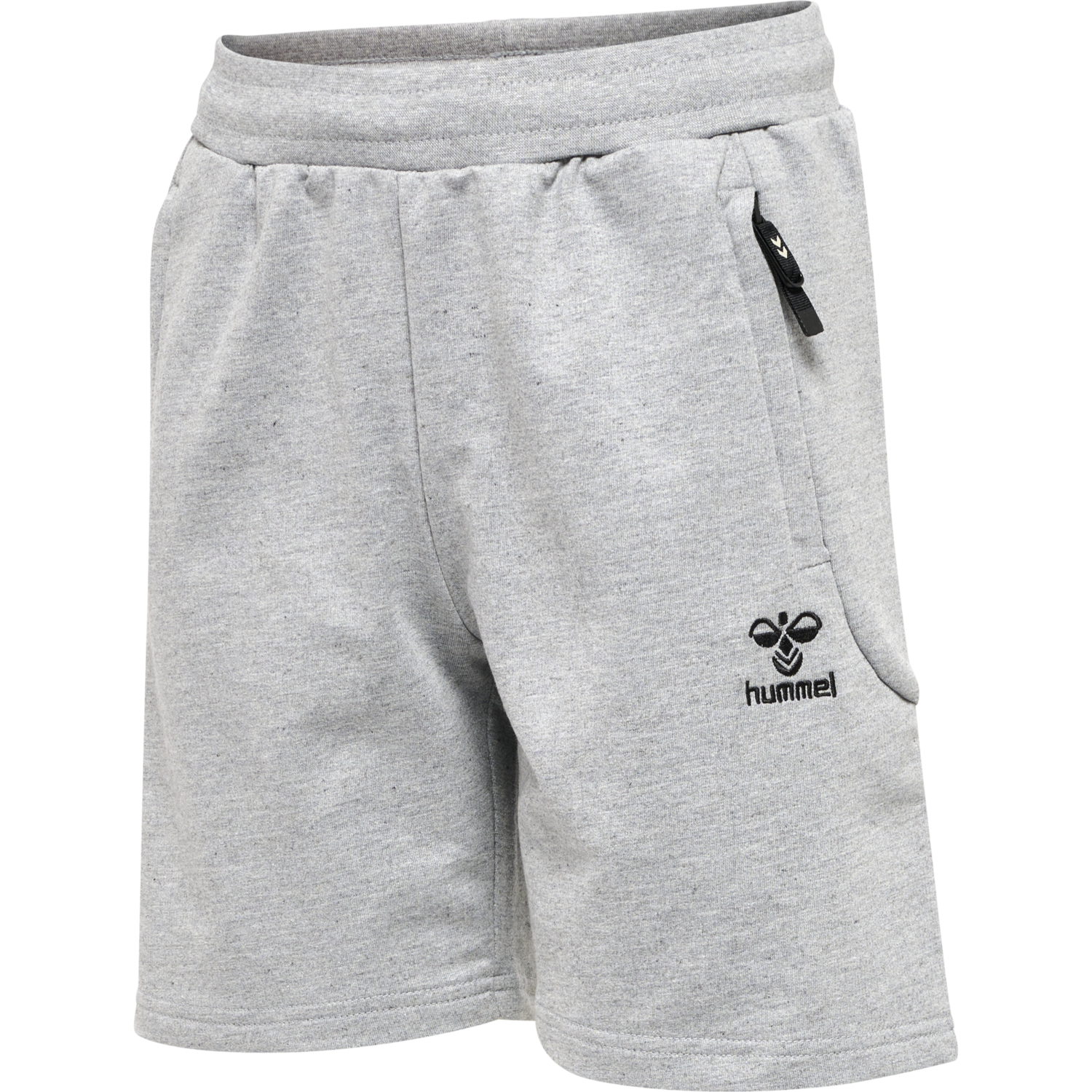 hmlMOVE GRID COTTON SHORTS KIDS, GREY MELANGE, packshot