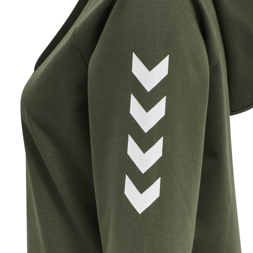 HMLGO COTTON HOODIE WOMAN, GRAPE LEAF, packshot