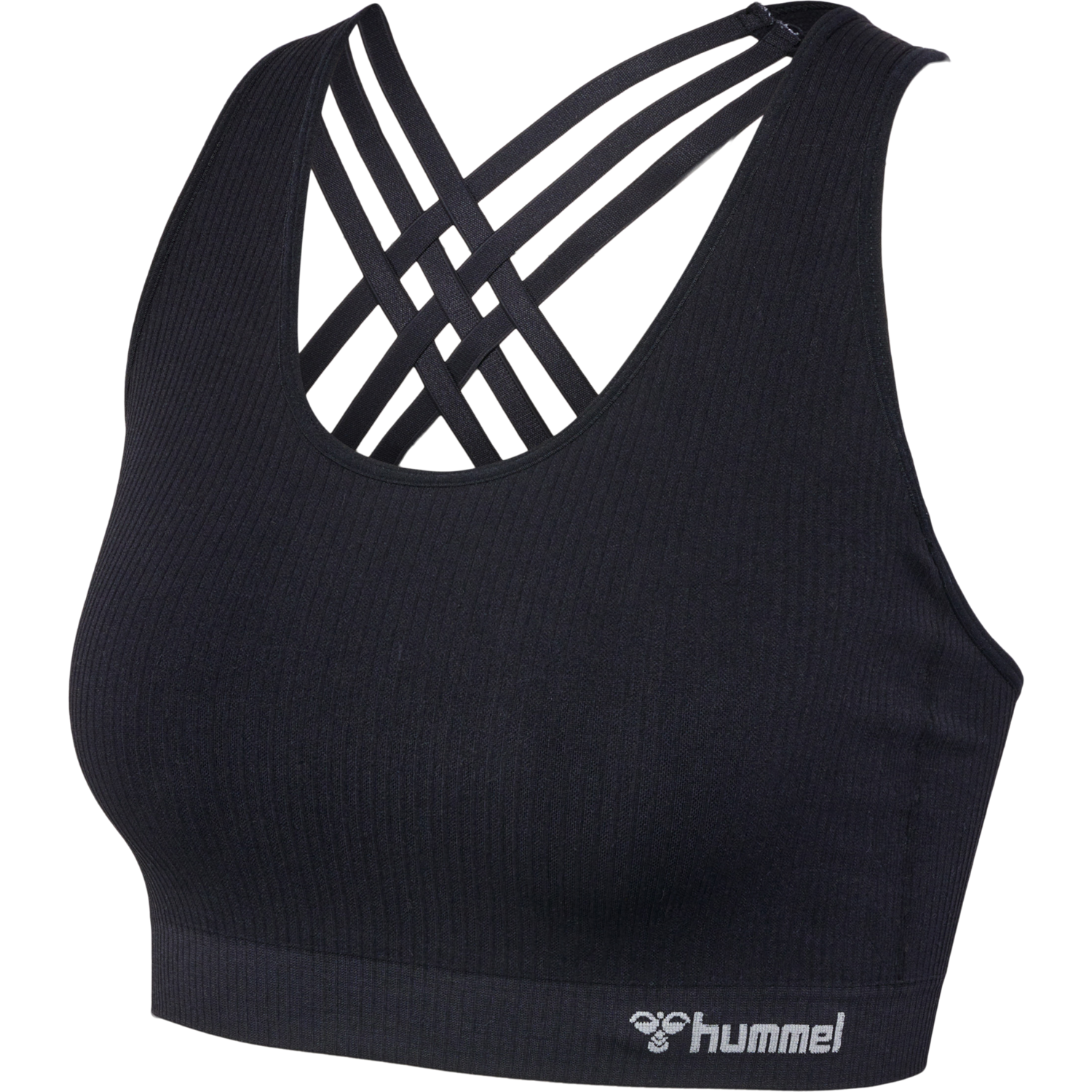 hmlMT REST SEAMLESS RIB SPORTS TOP, BLACK, packshot