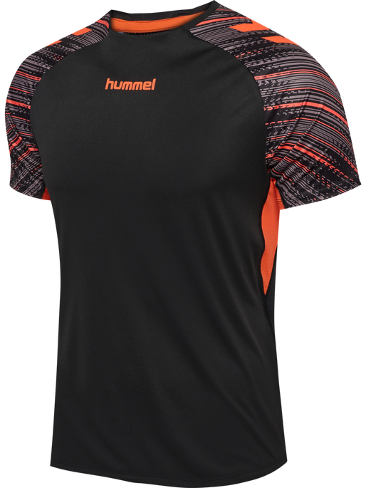 hmlBLAZE PRO TRAINING JERSEY S/S, BLACK/ORANGE hmlBLAZE PRO TRAINING JERSEY S/S, BLACK/ORANGE, packshot