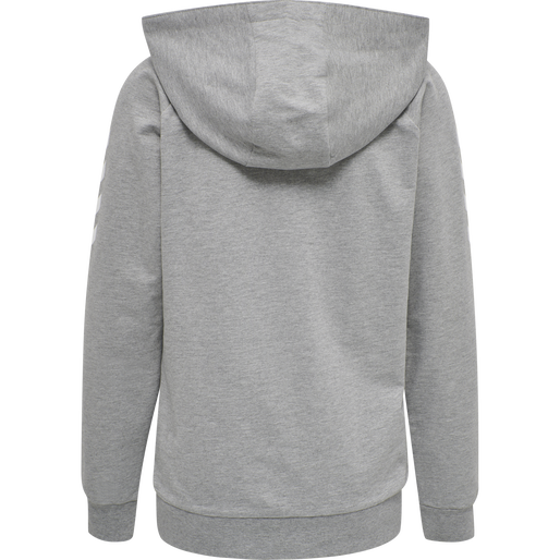 HMLGO COTTON ZIP HOODIE WOMAN, GREY MELANGE, packshot