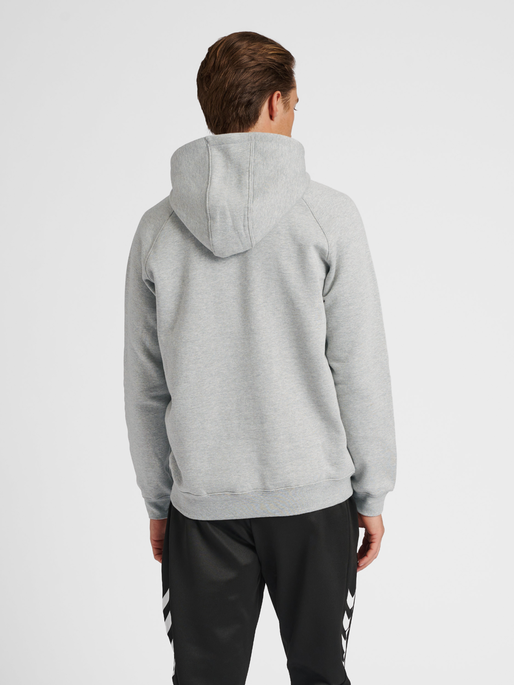 hmlRED HEAVY HOODIE, GREY MELANGE, model
