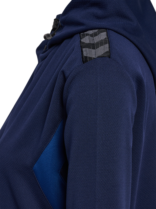hmlAUTHENTIC PL ZIP HOODIE WOMAN, MARINE hmlAUTHENTIC PL ZIP HOODIE WOMAN, MARINE, packshot