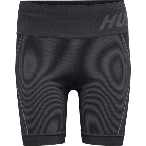 hmlTE CHRISTEL 2-PACK SEAML SHORTS, BLACK/CHATEAU GREY, packshot
