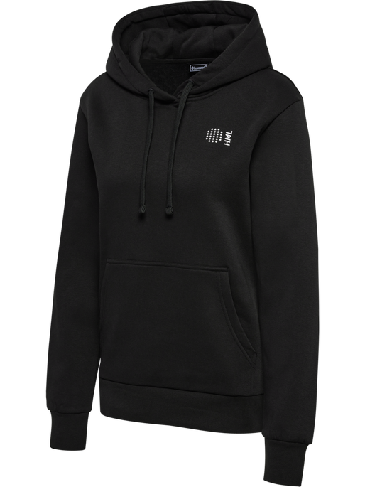 Black cotton hoodie women's hotsell