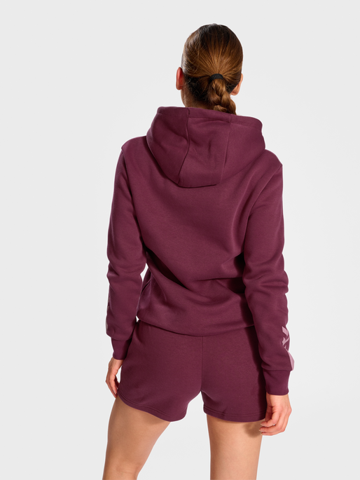 hmlACTIVE CO HOODIE WOMAN, BURGUNDY, model