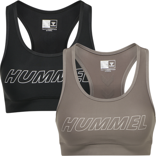 hmlTE TOLA 2-PACK SPORTS BRA, BLACK, packshot