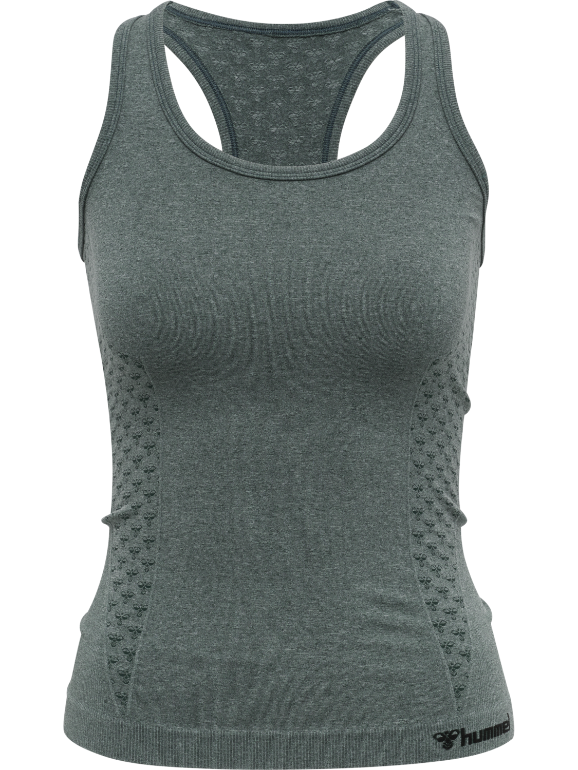 hmlCI SEAMLESS TOP, DARKEST SPRUCE MELANGE, packshot