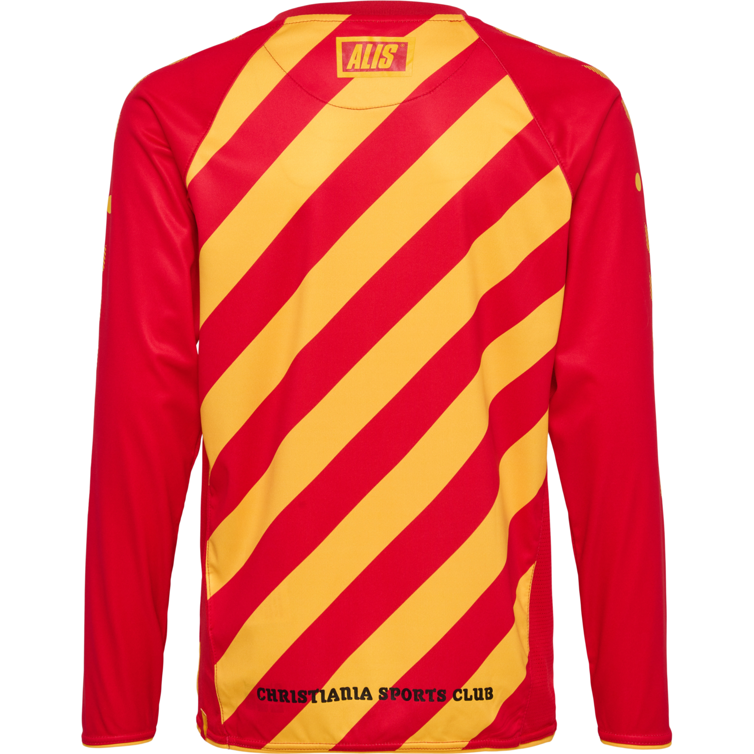 hmlCSC 19/20 KIDS HOME JERSEY LS, TRUE RED/SPORTS YELLOW W/SPONS, packshot