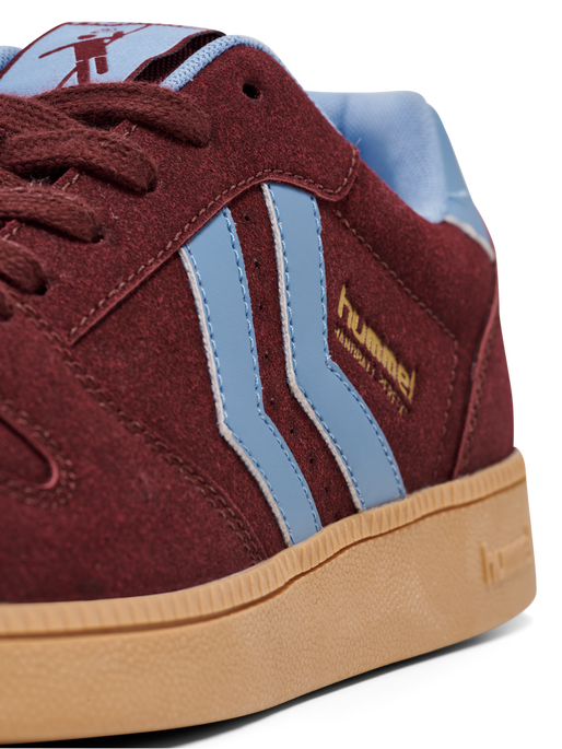 HANDBALL PERFEKT SYNTH. SUEDE, WINDSOR WINE/FADED DENIM, packshot