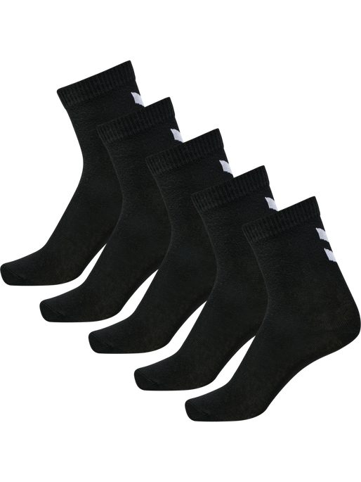 hmlMAKE MY DAY SOCK 5-PACK, BLACK/BLACK, packshot