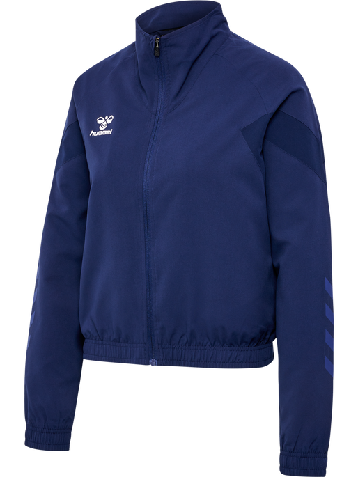 hmlTRAVEL WOVEN JACKET WOMAN, MARINE, packshot