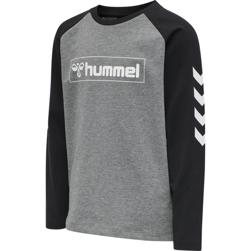 hmlBOX T-SHIRT L/S, MEDIUM MELANGE, packshot