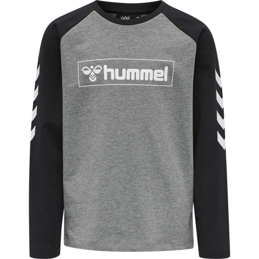 hmlBOX T-SHIRT L/S, MEDIUM MELANGE, packshot