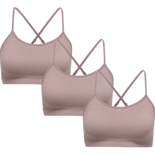 hummel JUNO 3 PACK SEAMLESS BRA - WOODROSE | hummel.net