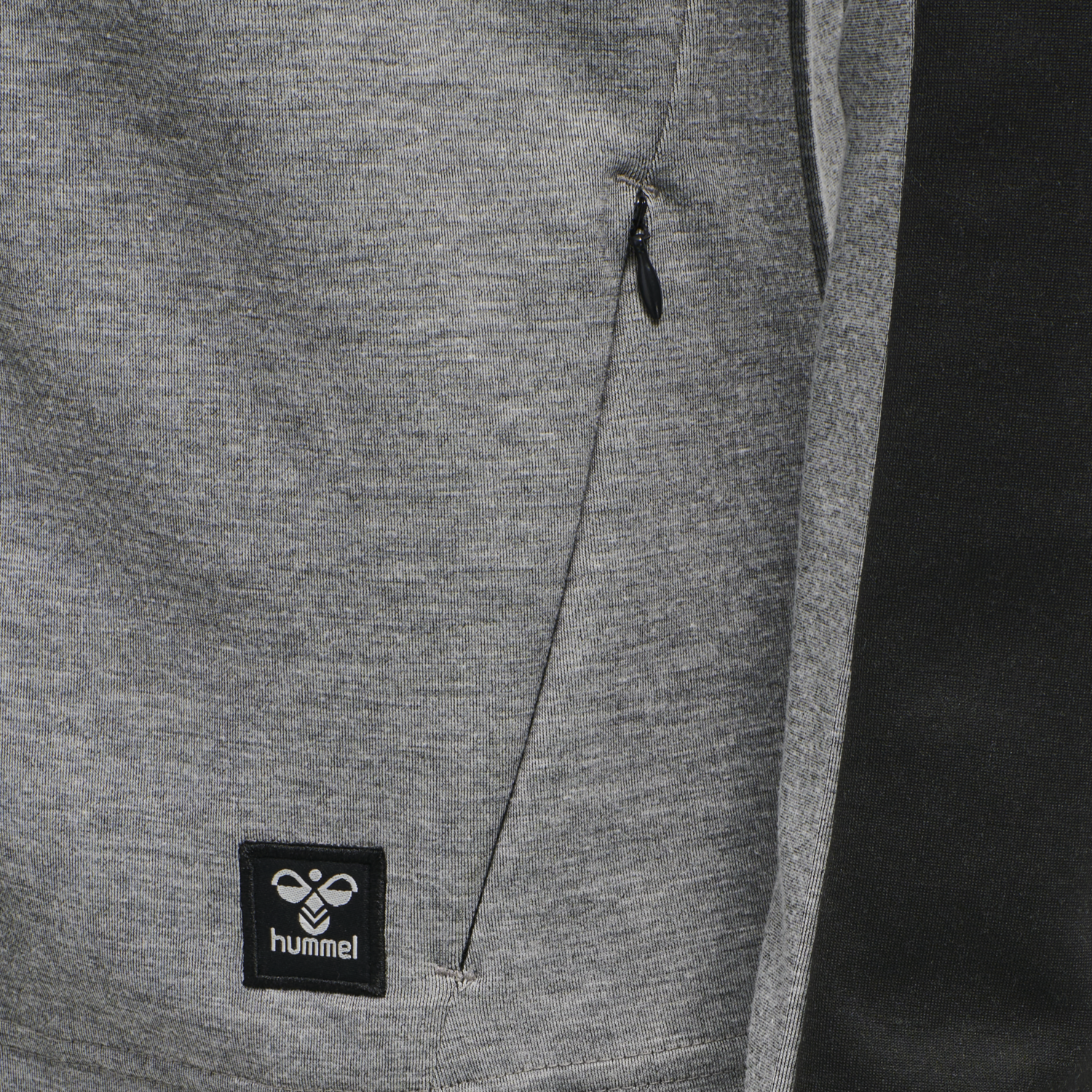hmlESSI ZIP HOODIE, GREY MELANGE, packshot