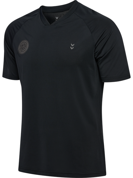 hmlPULSE MESH T-SHIRT S/S, BLACK/EBONY hmlPULSE MESH T-SHIRT S/S, BLACK/EBONY, packshot