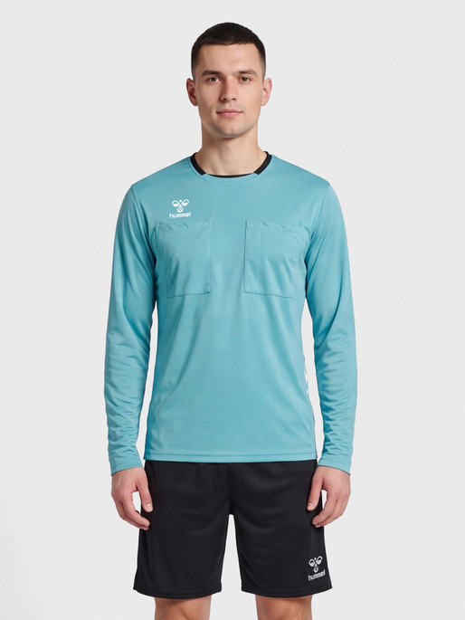 hmlREFEREE CHEVRON JERSEY L/S, SCUBA BLUE, model