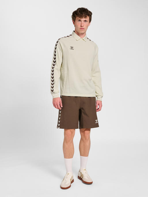 hmlROOT POLO L/S, CANNOLI CREAM, model