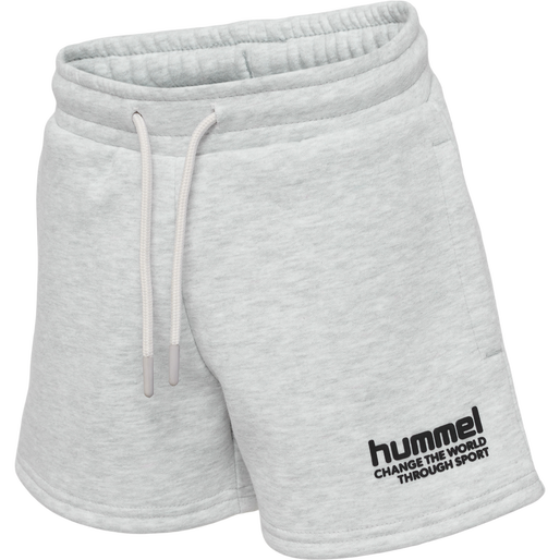 hmlPURE SHORTS, ULTRA LIGHT GREY MELANGE, packshot
