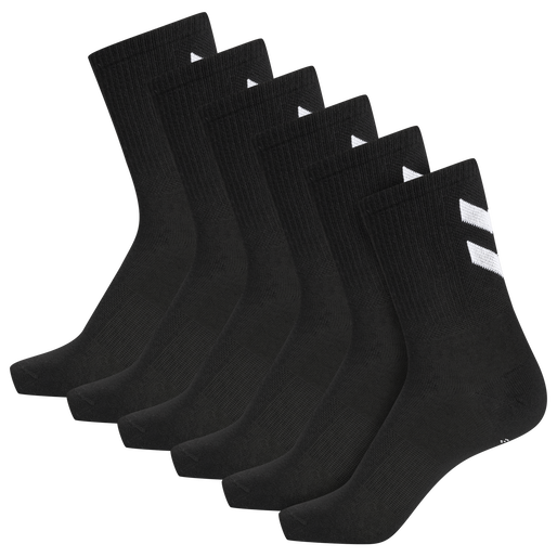 hmlCHEVRON 6-PACK SOCKS, BLACK/BLACK hmlCHEVRON 6-PACK SOCKS, BLACK/BLACK, packshot