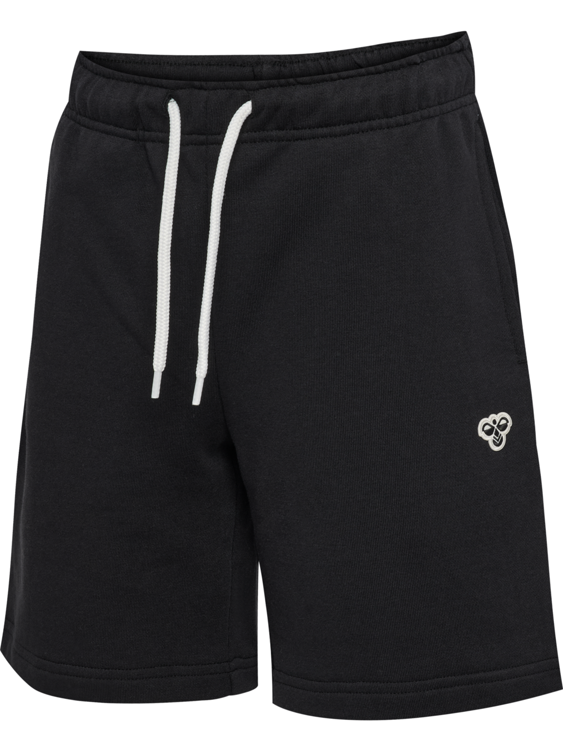 hmlJR LOOSE SWEAT SHORTS BEE, BLACK, packshot
