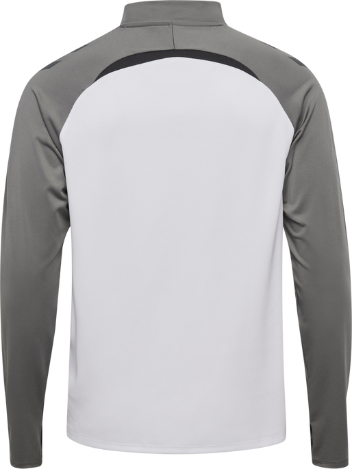 hmlLEAD 2.0 HALF ZIP, WHITE/STEEL GRAY, packshot