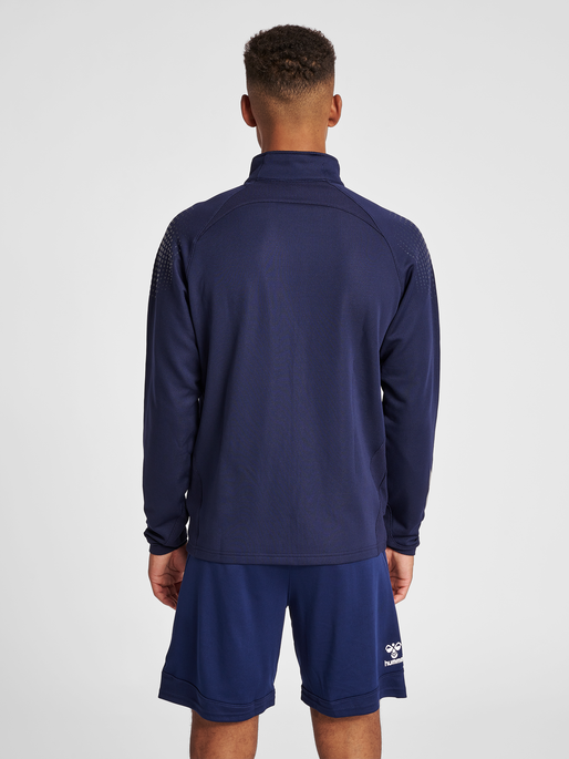 hmlLEAD POLY ZIP JACKET, MARINE, model