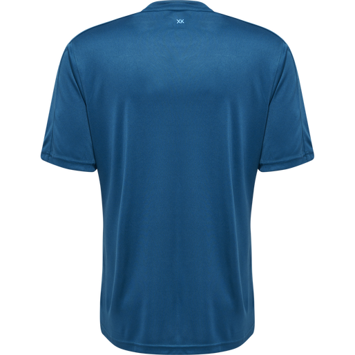 hmlCORE XK STRIPED JERSEY S/S, BLUE CORAL/BLUE DANUBE hmlCORE XK STRIPED JERSEY S/S, BLUE CORAL/BLUE DANUBE, packshot