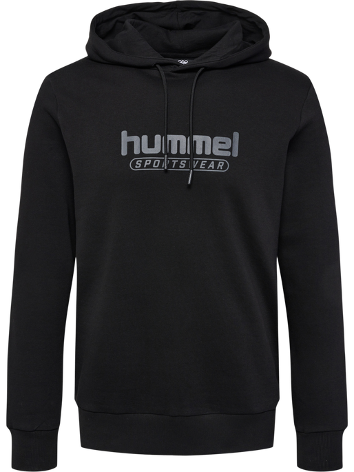 hmlBOOSTER HOODIE, BLACK, packshot